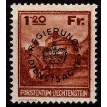 1933. Liechtenstein. Tjenestemærke med overtryk. Postfrisk.